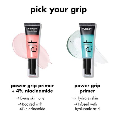 e.l.f. Power Grip Primer Gel = Based Hydrating Face Primer spendet Feuchtigkeit für die Haut - INST