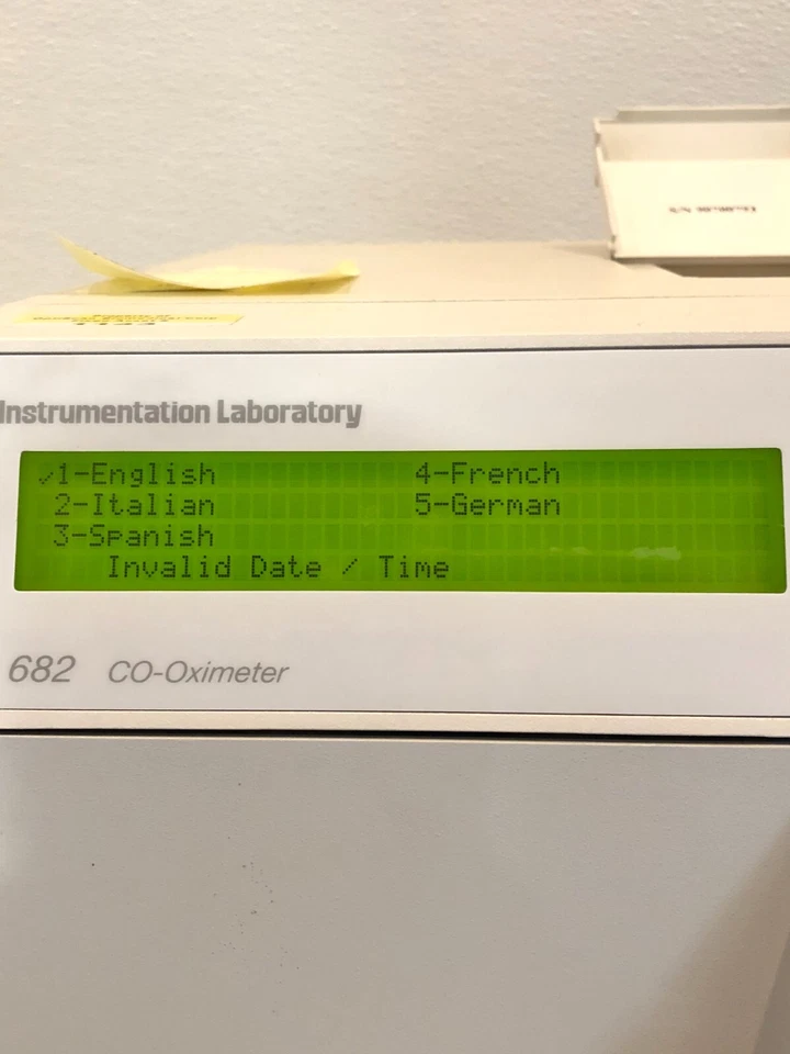 Instrumentation Laboratory 682 P/N 19966300 Analyzer with Warranty - Image 4 of 4