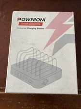 Poweroni Smart Solutions 6-port USB Universal Charging Station. #R86