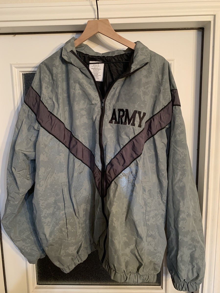 US Army IPFU PT Jacket Uniform USGI Windbreaker Size X Large Long 