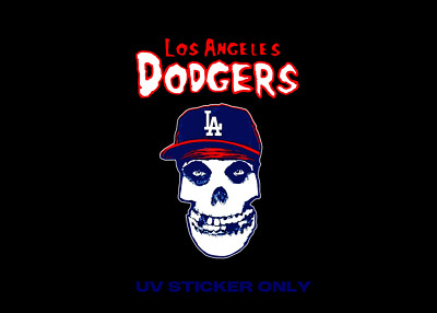 Los Angeles Dodgers Misfits UV sticker Laptop Mac Phone Car window Permanent LA