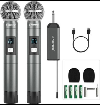 Phenyx Pro Dual Digital Wireless Microphone System, w/2 Handheld Dynamic Microph