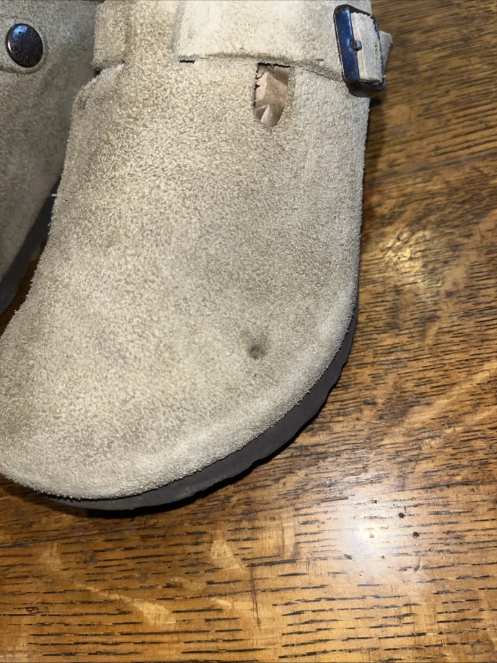 Birkenstock Children’s Size eu 32 or US 1 Tan Suede leather Mule Slide In 205 - Image 3 of 4