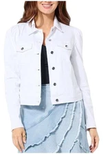 C Wonder by Christian Siriano Women's Puff-Shoulder Jacket White