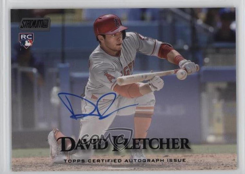 2019 Topps Stadium Club Black Foil /25 David Fletcher #SCA-DF Rookie Auto RC