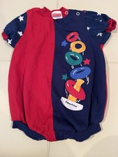Vintage 80s 90s FISHER-PRICE KIDSWEAR One Piece Romper Size 24 Months USA Made 