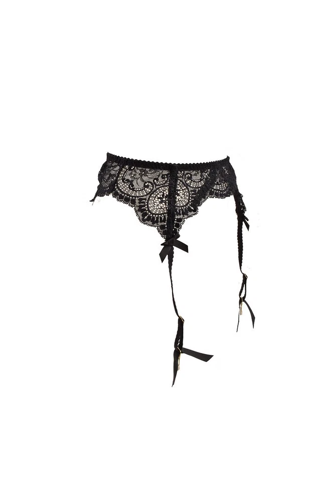 AGENT PROVOCATEUR Damen Strumpfgürtel Schier Spitze Elegant Schwarz Größe XS - Bild 2 von 4