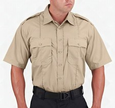 Propper Men's Class B Short Sleeve Tactical Work Shirt Ripstop Khaki Large F5336