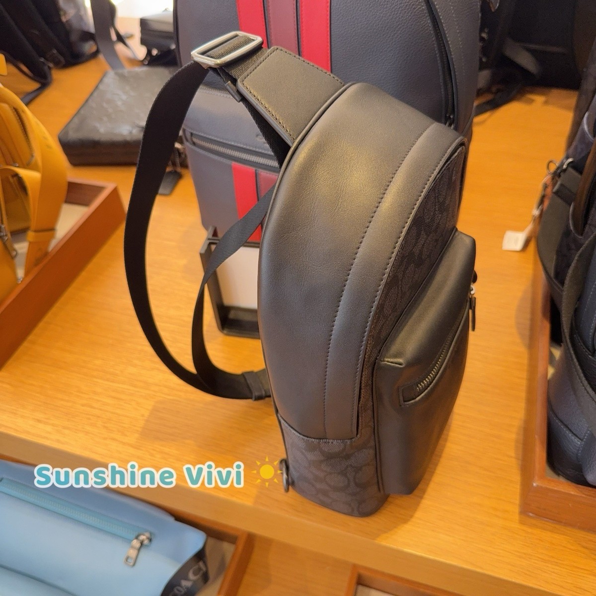 NWT Coach Men's West Pack In Signature Canvas CV924 Gunmetal