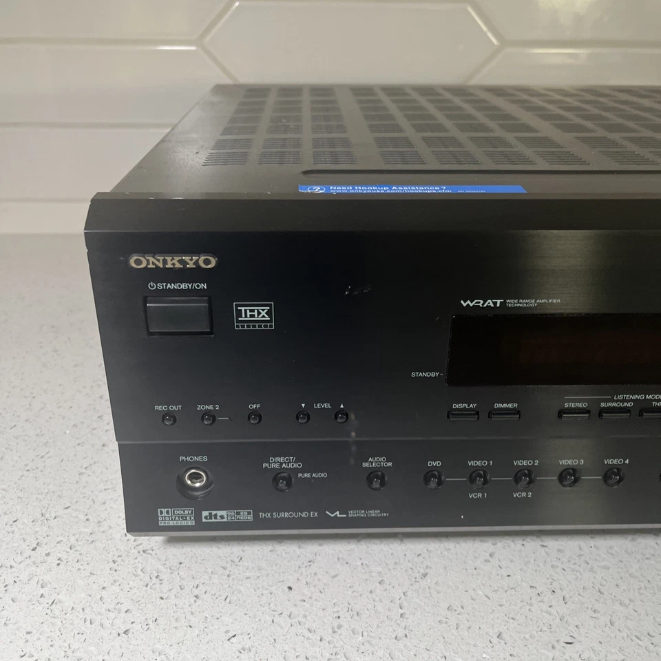 Onkyo TX-SR701 6.1 Channel 600 Watt Home Theater AV Receiver Amplifier TESTED - Image 2 of 4
