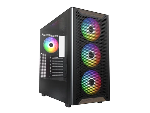 Montech XR Wood XR Wood Black Black Steel / Plastic / Wood ATX Cases Computer Ca