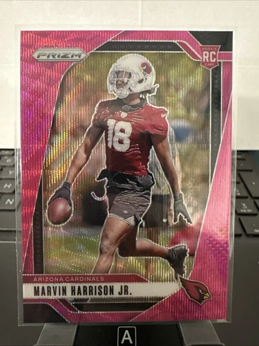 2024 Panini Prizm Marvin Harrison Jr. RC PINK WAVE PRIZM #375 Arizona Cardinals