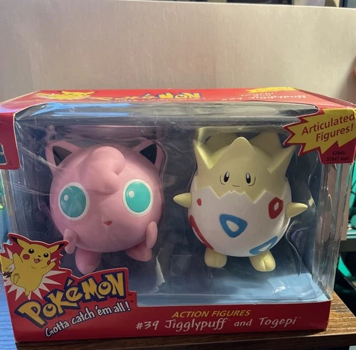 1999 Vintage Hasbro Rare Jigglypuff and Togepi Articulated Action Figures