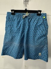 Psycho Bunny Swim Shorts Youth Lined Drawstring Polyester Blue Size XL 18/20
