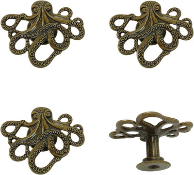 4 Pcs Octopus Drawer Knobs Creative Shape Drawer Knobs Single Hole Pulls Handles