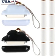 Mini Cloud Lint Roller W/ 4 Refillable Rollers Portable Pet Hair Remover New