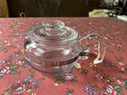 Vtg PYREX Flame Ware 8446-B Glass Stove Top Coffee/Tea Pot Kettle With Lid 6 Cup