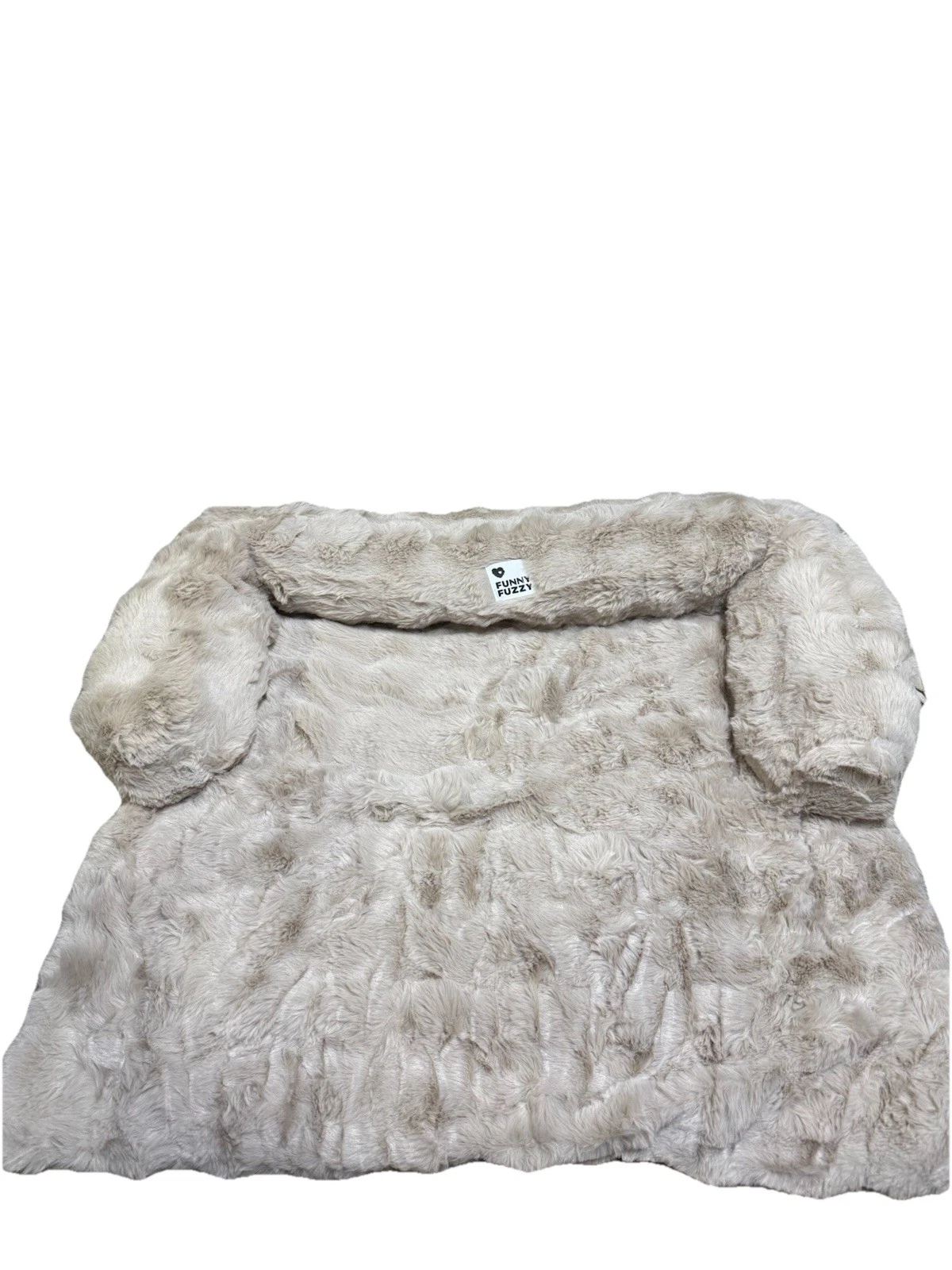 Funny Fuzzy Fluffy Fuzzy Calming Dog Bed Sofa Protector Pet May• Medium- Coffee