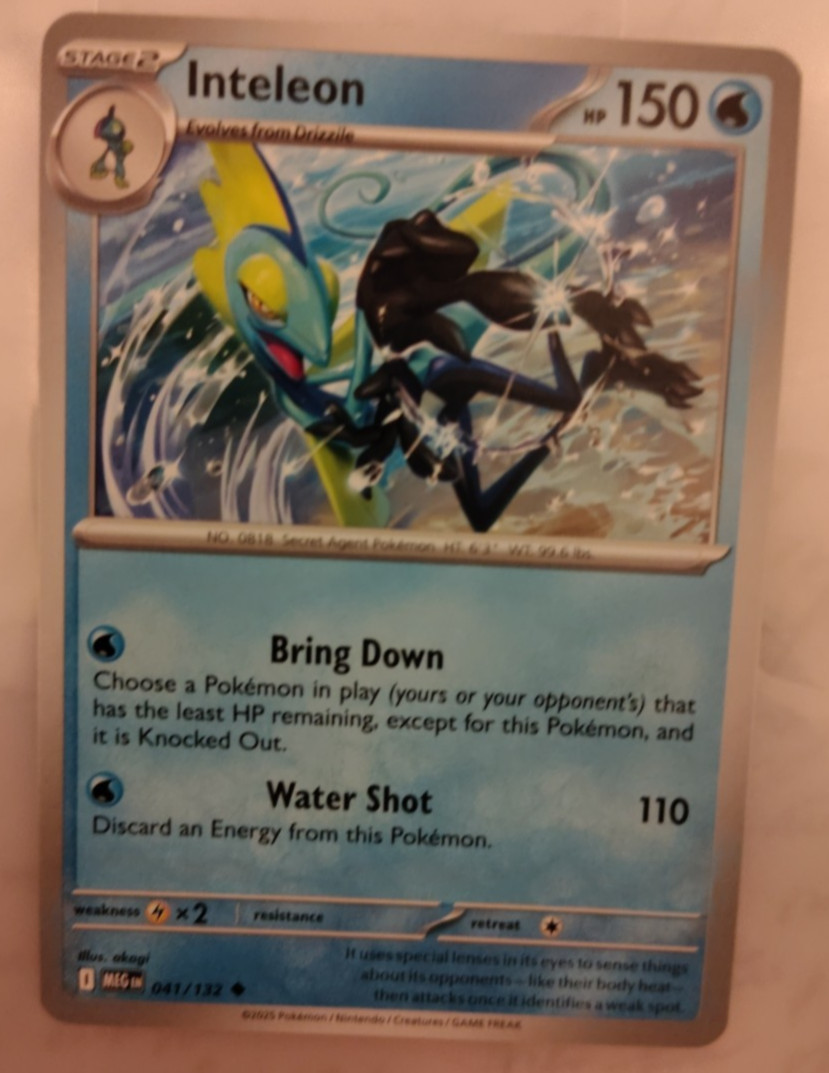 Inteleon 041/132 MEG Mega Evolution Uncommon Near Mint