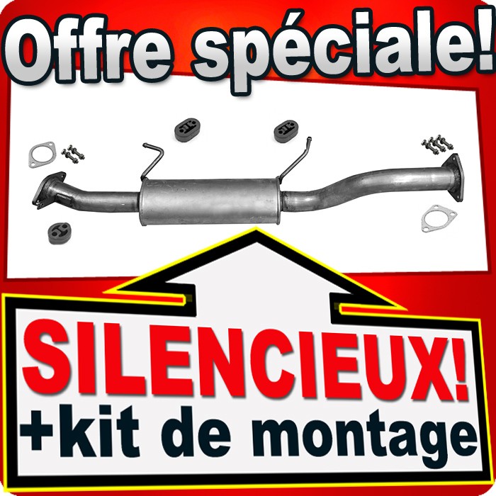 Silencieux intermédiaire MITSUBISHI PAJERO III résout fuite échappement SWB