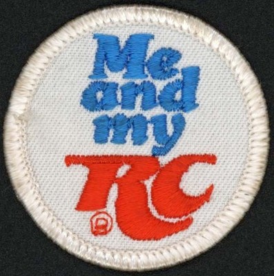 Vintage uniform patch Me and my RC Royal Crown Cola small round hat size n-mint