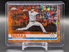 2019 Topps Chrome Sapphire #396 Masahiro Tanaka Orange Refractor /25