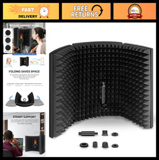 Professional Studio Microphone Isolation Shield for Condenser  USB Mics - Sound
