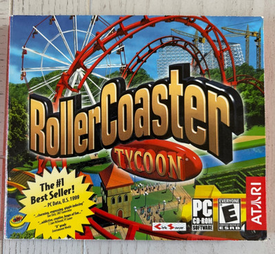 Roller Coaster Tycoon Original Rollercoaster PC Video Game 1999 - WIN 95/98