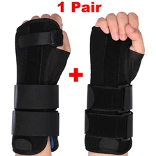 Carpal Tunnel Wrist Support Brace Sprain Forearm Metal Splint Strap Protector US