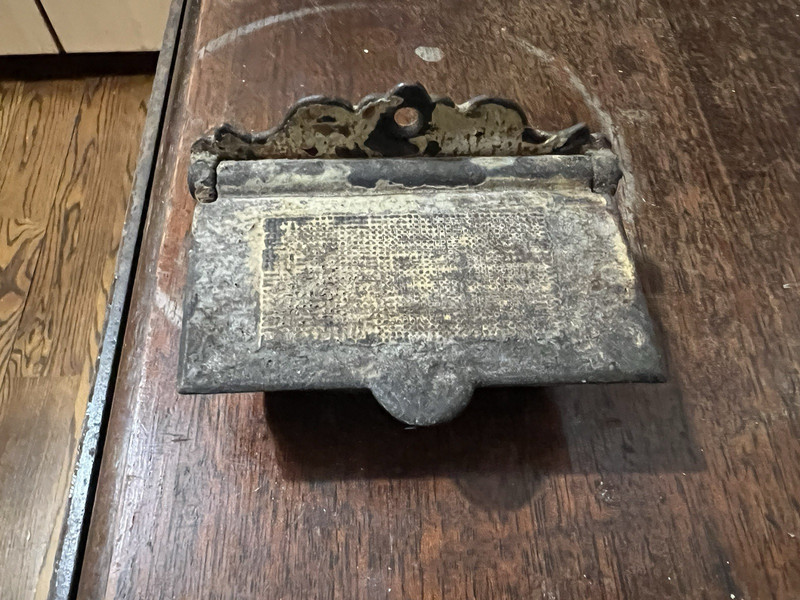 Vintage Metal Box Item Key or Trinket Holder Psalms Church
