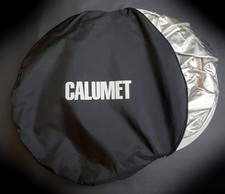 Calumet 42" Gold / Silver/White reflecting disc, Very clean in pouch.