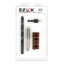 EZ LOK Thread Repair Kit for Metal Carbon Steel Inserts Quick Fix for Damaged...