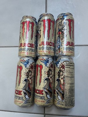 Lot of 6 Monster Energy Juice Pacific Punch 16 Ounce each