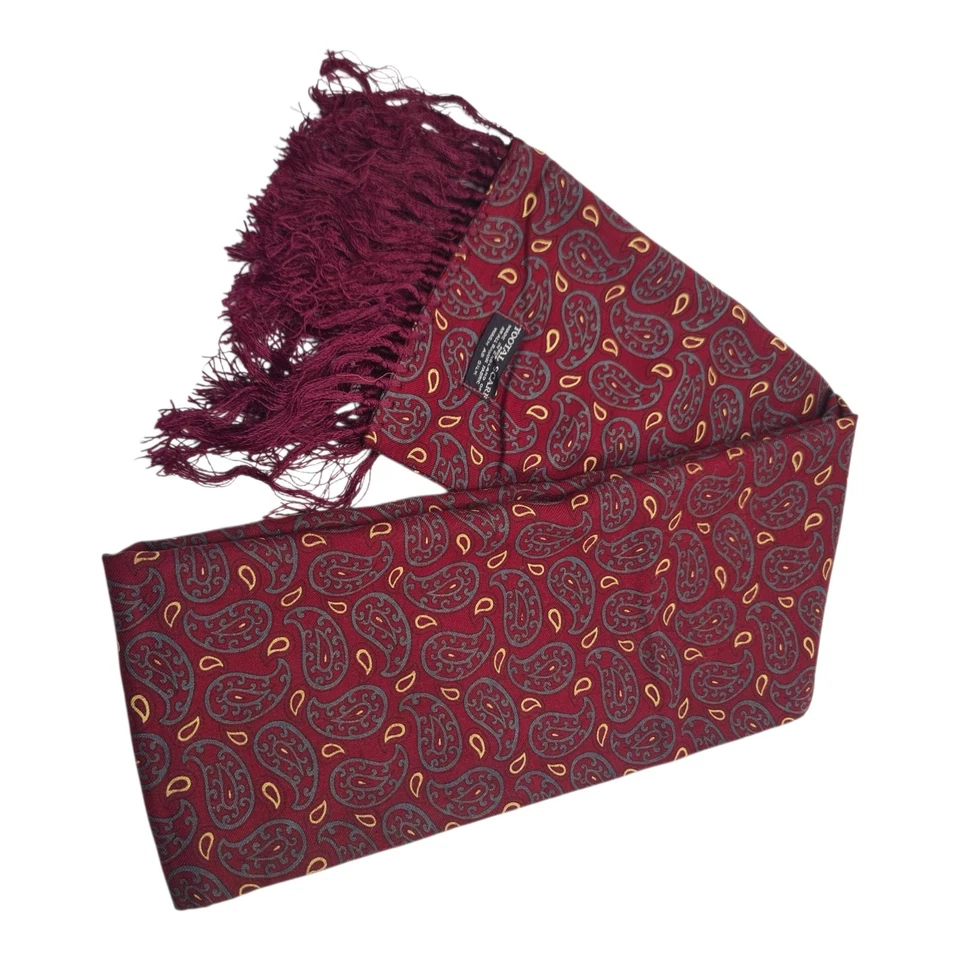 Tootal Mod Indie 1960s Paisley Scarf Vintage Retro Mens Fringed Ascot Cravat 107 - Image 2 of 4
