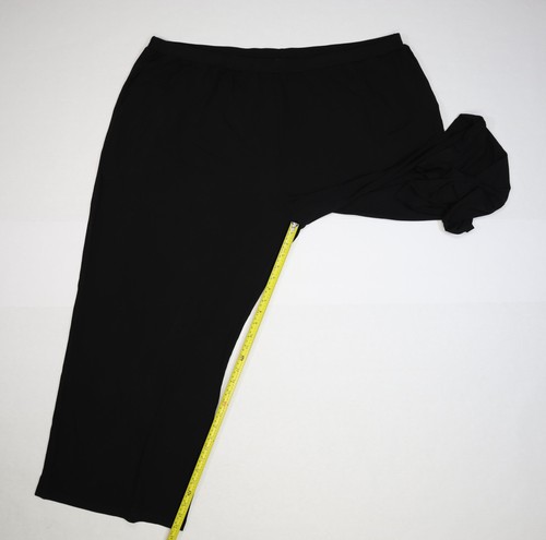 Pantaloni Ulla Popken donna 28 gamba larga cropped pull on casual elasticizzati USA 30S - Foto 3 di 12