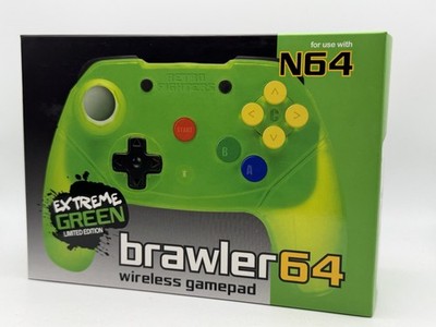 Retro Fighters Brawler64 Wireless 2.4G Controller Xtreme Green - New - N64