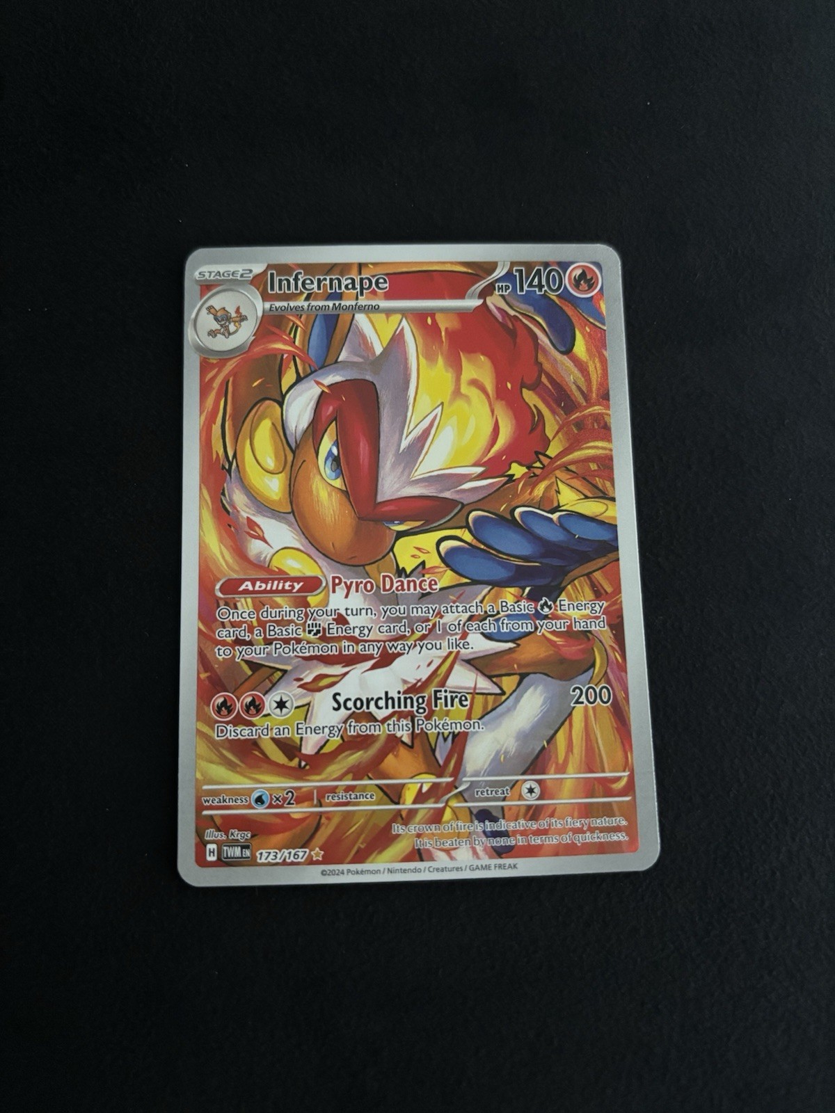 Infernape 173/167 Sv06: Twilight Masquerade Holo Pokemon TCG - NM