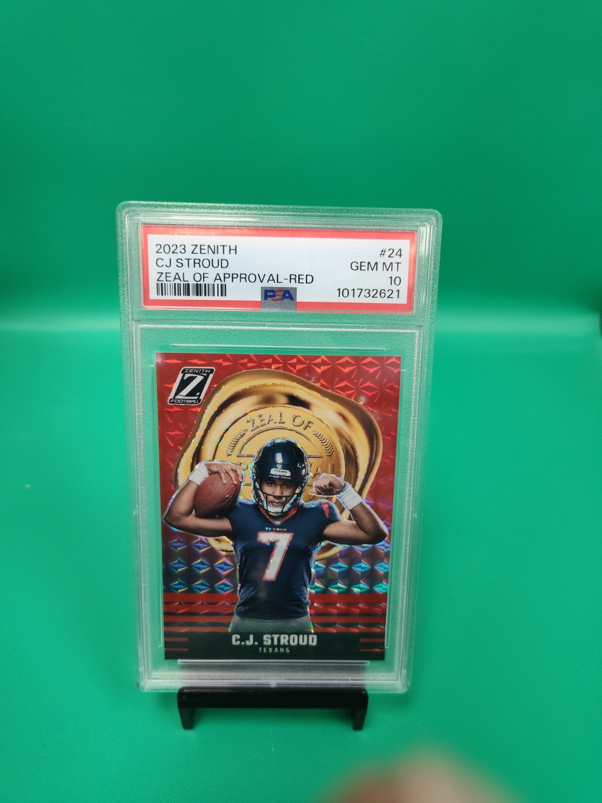 CJ Stroud Panini Zenith Zeal of Approval #24 Red