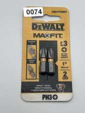 DeWalt MaxFit PH3 Impact Rated 3 Phillips Bit Tips 1 Inch 2 Piece Drive Set New