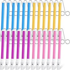 24 Pcs Slide Whistle for Adults Instrument Toy Plastic Metal Musical Slide Whist