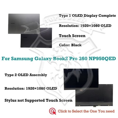 OLED Samsung Galaxy Book2 Pro 360 NP950QED-KA2US LCD Assembly Complete Display