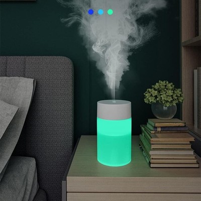Mini Humidifier, USB Power Supply, Suitable for Study Room, Bedroom, Black 