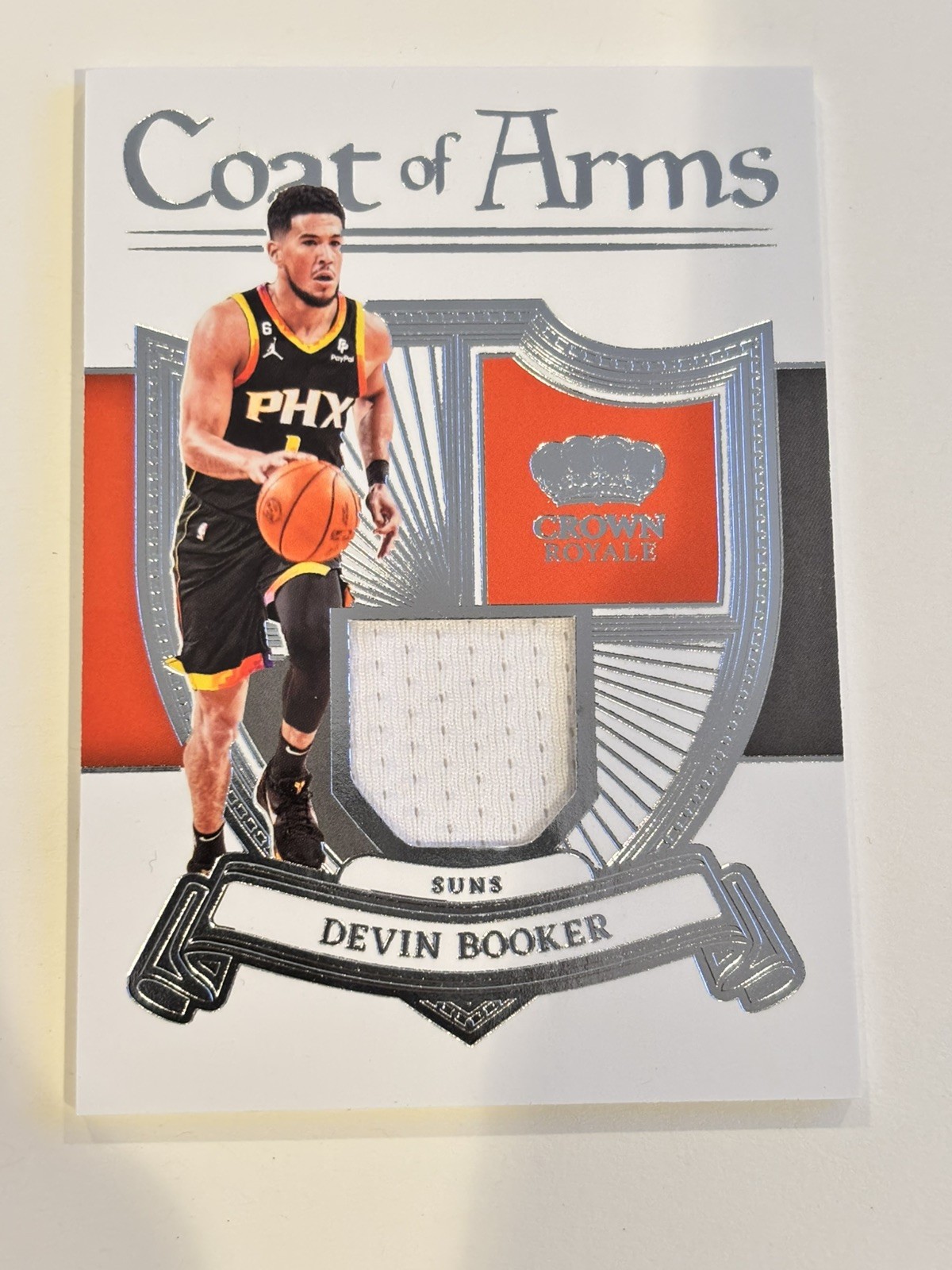 Devin Booker 2022-23 Crown Royale Coat Of Arms Jersey Suns