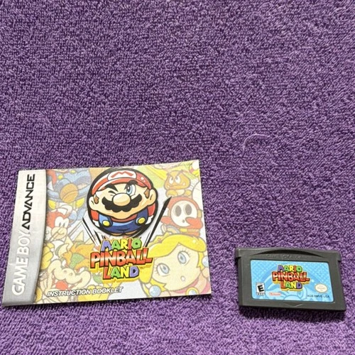 Nintendo Mario Pinball Land Game Boy Advance Manual Pinball E NTSC-U/C Mario