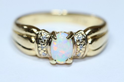 Flagstone Opal 14k Ring