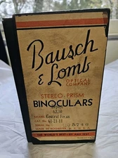 In Original Box Bausch & Lomb Zephyr 6x30 Binoculars With Booklet & Carrying Bag