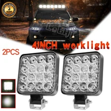 2PCS 4"Inch 12V 120W LED Work Light Bar Flood Pod Driving Off-Road Tractor 4WD