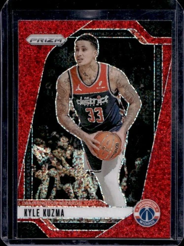 2024-25 Panini Prizm Kyle Kuzma Red Sparkle #150 Wizards