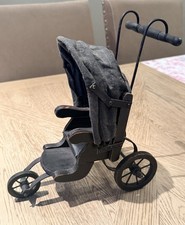 Antique Vintage Baby Doll Carriage Wooden Stroller 3 Wheels