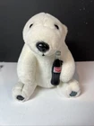 Coca Cola Plush Collectable 8" Polar Bear with Coca Cola Bottle 1993 Vintage
